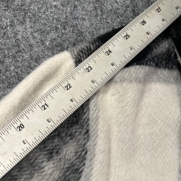 Jason Maxwell Womens Black White Plaid Chore Shacket Medium Shirt Jacket Fall - Picture 8 of 15